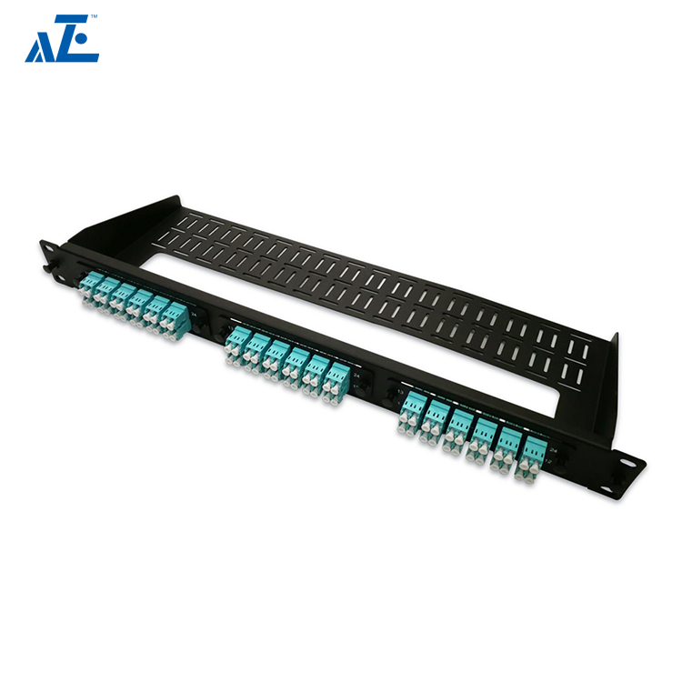 U Premium Rack Mount Fiber Patch Panel With Sliding Rail And Modular Adapter Panel Aze